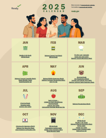 2025 Preparedness Calendar Thumbnail